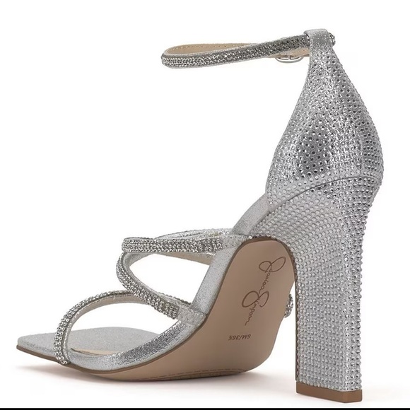 Jessica Simpson Geralie Rhinestone Strappy Dress Sandals in Silver - Picture 3 of 16